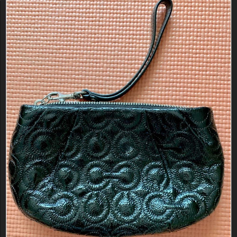 Coach black wristlet